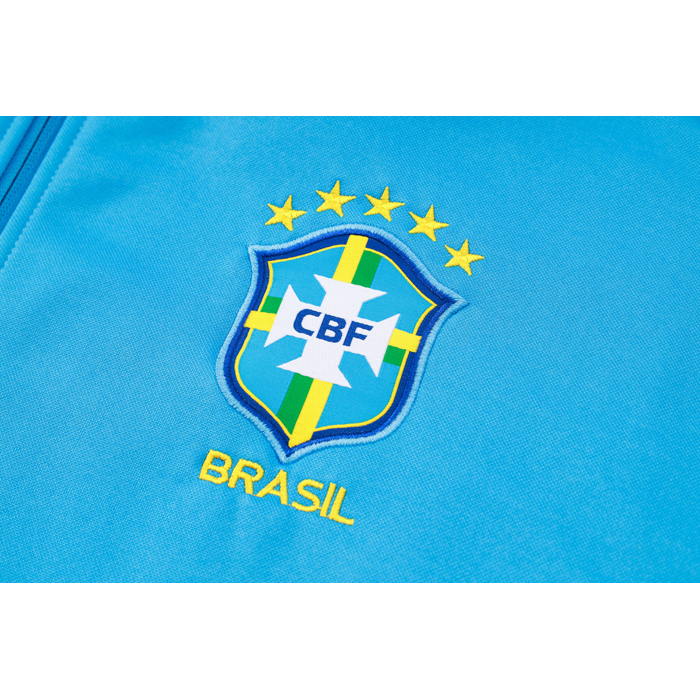 Chandal con Capucha del Brasil 24-25 Azul - Haga un click en la imagen para cerrar